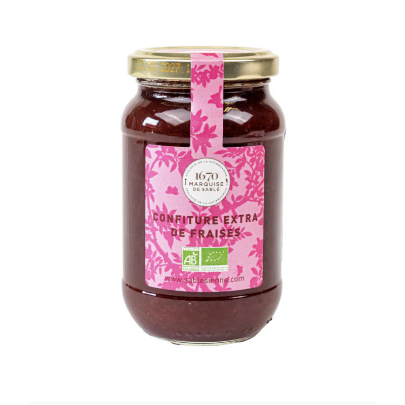 Pot de confiture bio de face